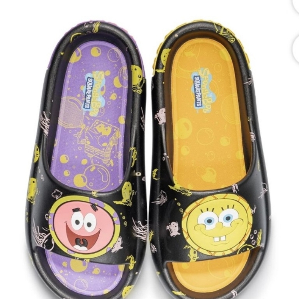 SpongeBob SquarePants Men's Clogs - Black, Purple, and Yellow